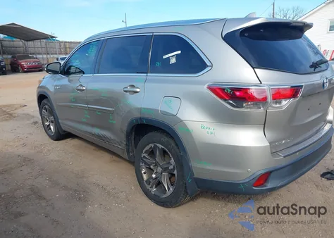 2015 Toyota Highlander Hybrid Limited z USA, uszkodzony, nr VIN 5TDDCRFH4FS009011